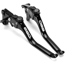 CNC Motorcycle Clutch Brake Lever Compatible with Ninja 650 KRT 650R Z650 RS EX650 Vulcan S 650 VN650 Versys 650 cc KLE650 Handle Brake Levers Brake Clutch Levers (Black)