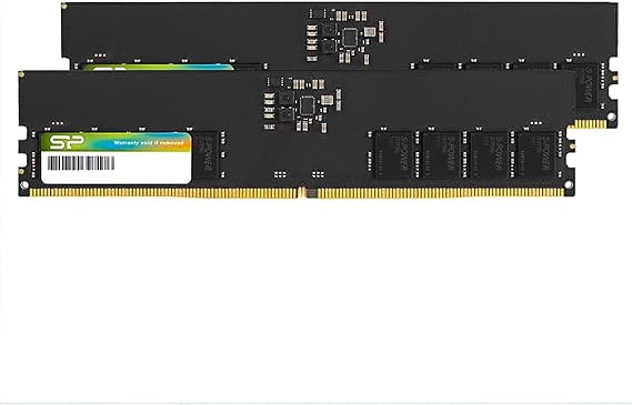 Silicon Power DDR5 64GB 2x32GB 4800MHz PC5-38400 288-Pin CL40 1.1V UDIMM Non-ECC Desktop RAM Computer Memory SP064GBLVU480F22