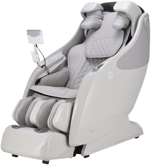 Osaki Master 4D+ SL-Track Massage Chair with Negative Oxygen Ions, Automatic Shoulder Adjustment, Zero Gravity, Bluetooth Speakers, Space Saving Technology, Lumbar Heat Therapy, Taupe