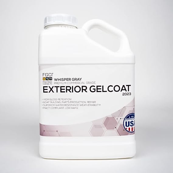FGCI Marine Grade Gel Coat Kit for Boat Building & Repair | Professional polyester gelcoat in 20+ colors for boat building, fiberglass repair & RV restoration, Made in USA