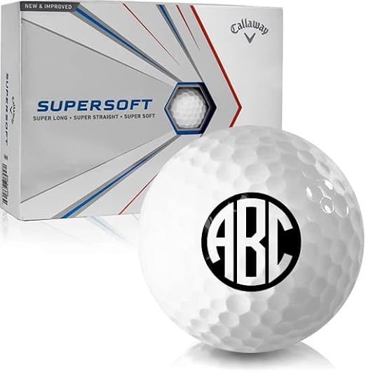 Callaway Golf Supersoft Monogram Personalized Golf Balls