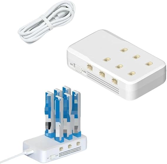 6-Port 1S Battery Charger Compatible with BETAFPV Drones, for PH2.0/BT2.0 Port Support, Fast Charging and Battery Management