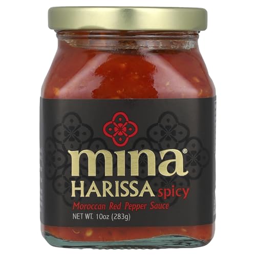 Mina Harissa Spicy Traditional Moroccan Red Pepper Sauce, 10 Ounce - 12 per case. by Mina Harissa
