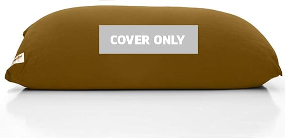 Yogibo Short Bean Bag Replacement Cover, Removable, Washable, Brown