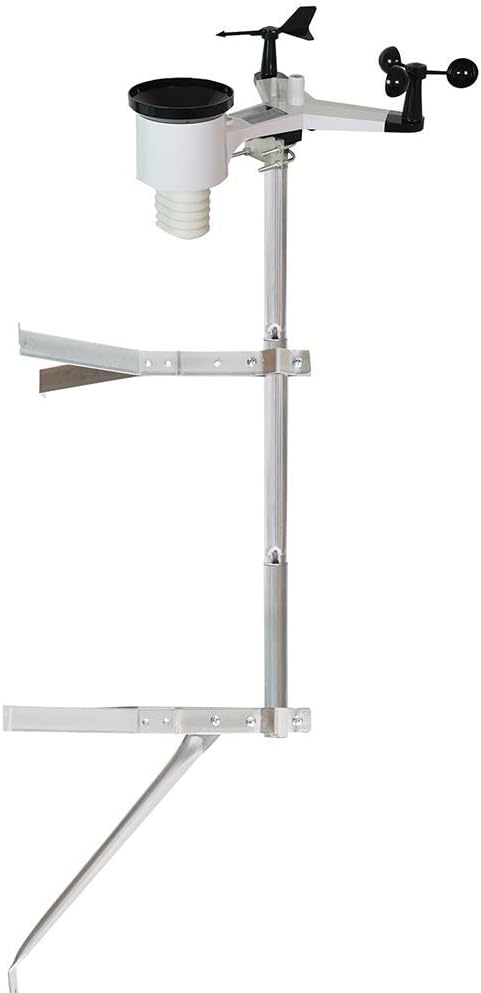 Ambient Weather EZ-30-12 Stable Gable Mounting Kit with Mast | Supports Most Weather Stations