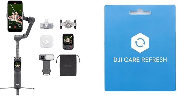 Osmo Mobile 8P クリエイターコンボ+ DJI Osmo Mobile 8P Care 2年版延長プレミアムサポート スマホ用ジンバル iPhone＆Android対応、ワイヤレスマイク、高精細音声、DJI OsmoAudio、アクティブノイズキャンセリング、3軸手ブレ補正、スマートフォン用ジンバル