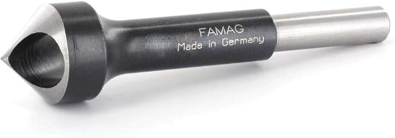 Famag 20mm Drill Single Flute Pilotless Chatterproof Deburring Countersinks 90 Degree Point