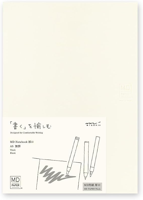 Midori 15350006 Notebook, MD Notebook, A5, Thick, Unruled