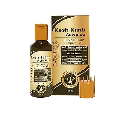 Kesh Kanti Advance Herbal Hair Expert Oil, Nourishing Hair Treatment with Amla, Reetha, Kalonji, Shikakai for Stronger Hair, 100ml