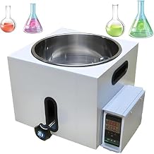 Lift Type Lab Water Bath,2/3/5L Digital Heating Device with Stainless Steel Liner, LED Display, and Precise Temperature Control, 110V-220V for Laboratory Chemistry Experiments,2KW