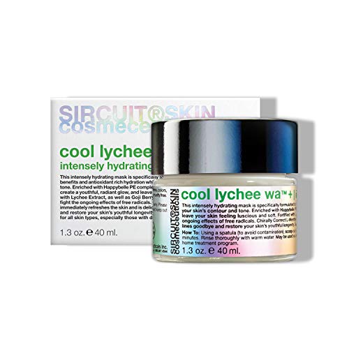 Sircuit Skin COOL LYCHEE WA Intensely Hydrating Mask - Cooling Facial Mask with Mangosteen Extract, Resveratrol  Essential Oil - Skin Hydration Face Mask Promotes Radiant Looking Skin 1.3 oz
