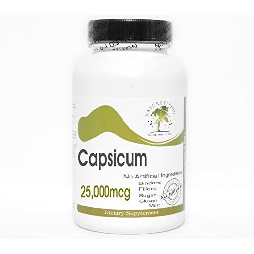Capsicum 25,000mcg ~ 100 Capsules - No Additives ~ Naturetition Supplements