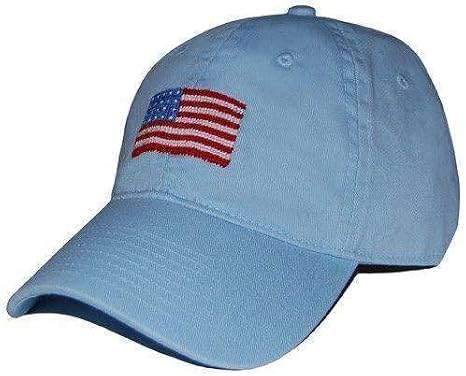 American Flag Needlepoint Hat in Royal by Smathers & Branson