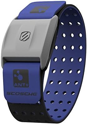 Scosche Rhythm Heart Rate Monitor Armband - Optical Heart Rate Armband Monitor with Dual Band Radio ANT+ and Bluetooth Smart