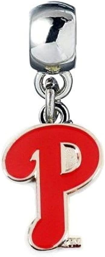 PHILADELPHIA PHILLIES BASEBALL TEAM CHARM PENDANT FOR NECKLACE EUROPEAN CHARM BRACELET (Fits Most Name Brands) DIY ETC
