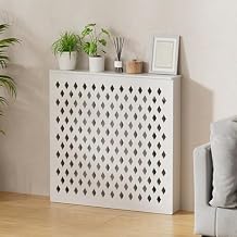 Radiator Cover, Home Radiator Covers, Four Sides Protective Heating Cabinet, Waterproof PVC Board, Hollow Design, Decorative Cabinet(100x60x20cm/39x24x8in)