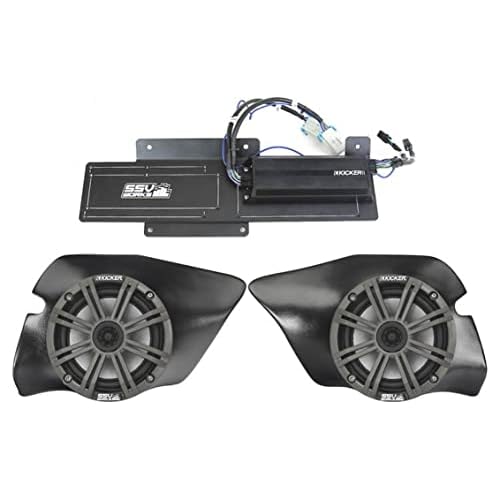SSV Works RZ4-2KRC 2019 and Up Polaris RZR Turbo S Plug & Play 2 Speaker Kit with Kicker 6.5 Speakers for Vehicles with Ride Command Only,1 Pack