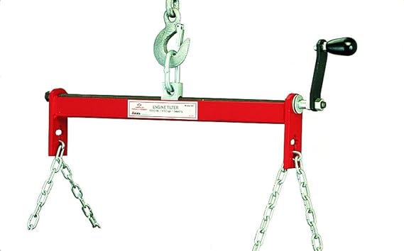 AFF Heavy Duty Steel Engine Tilter Accessory for Engine Crane, 1 Ton (2,000 lbs) Capacity, 582