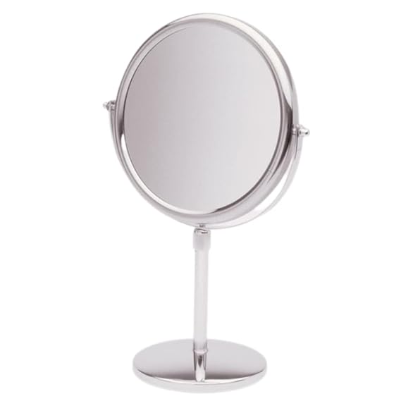 JERDON 9" Tabletop Makeup Mirror - 5X Magnification - Chrome - JP4045C