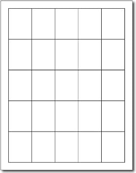 White 1 1/2" x 2" Labels - 625 Labels (25 Sheets) - Inkjet & Laser Printer Compatible