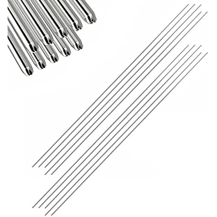 50 Pcs Simple Welding Rods, Aluminum Repair Rods Welding Rod for Electric Power, Drill Tap Polish and Paint 13 x 0.08 Inch