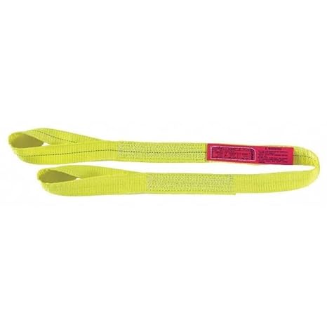 Lift-All EE1601DTX4 Polyester Web Sling, 1-ply, Eye and Eye, Twisted Eye, 1" Width, 4' Length