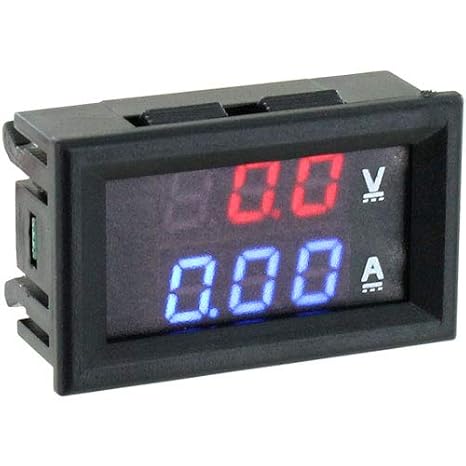 Mini Digital 2-in-1 Voltmeter Ammeter - 100V 10A