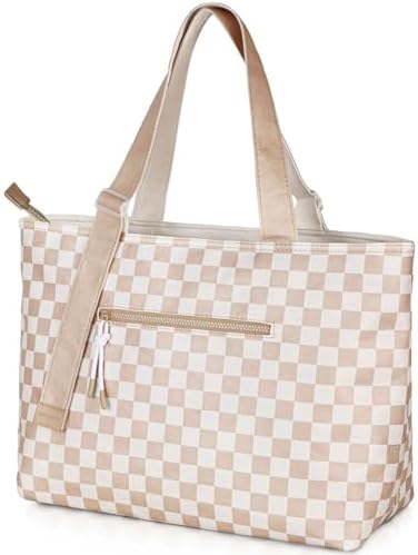HOMESPON Large Waterproof Beach Bag for Women Pool Bags with Wet Compartment Lightweight Tote for Work Travel Weekends