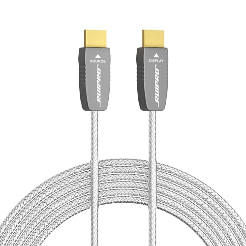 RUIPRO 4K HDMI Ultra Thin Fiber Optic Cable 20ft 4K60Hz HDMI2.0b High Speed 18Gbps HDMI Cord Support HDR10 HDCP2.22.3 Slim and Flexible 6m