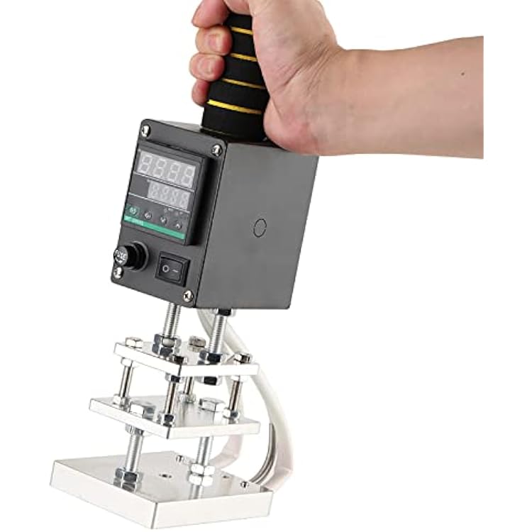 Digital Embossing Machine, Hot Foil Stamping Machine, Handheld Digital Heat Press Leather Cloth Wood Paper Pressing Tool for Leather PU Wood Paper Cards