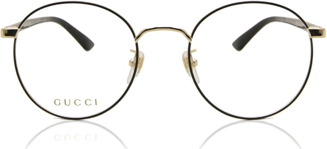 Gucci GG0297OK Trendy Round Metal Eyeglasses 52mm