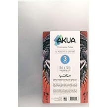 Akua Printmaking Plate, 8-Inch x 12-Inch, 3-Pack, Clear