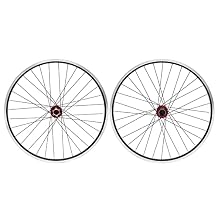 Mountain Bike Wheel Set, 27.5inch Aluminum Alloy MTB Bike Disc Brake Red Hub, Quick Release Front Rear Wheelset 200KG Load Suitable for 7/8/9/10/11/12S Cassette