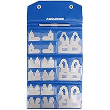 Accusize Industrial Tools 26 Pc Radius Gauge Set 0.010'' to 0.500'' Gauges with Holder, 3602-5025