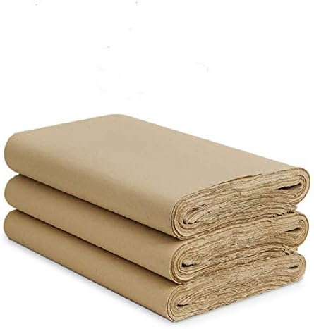 KYMY Handmade Chinese/Japanese Calligraphy Paper,Sumi Paper/Xuan Paper/Rice Paper, Half Sheng Shu (Raw Ripe) Handmade Maobian Xuan Paper 18.8"x30.7"/48x78cm 70 Sheets