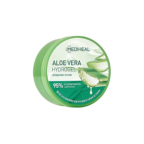Mediheal 95% Aloe Vera Hydrogel - Great for Skin and Hair - Sun Burn Relief, Moisturizing, Dry Skin, Acne, Razor Bumps - 10.1oz300ml