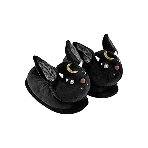 Killstar Kreeptures Vampire Bat Cat Gothic Punk Witchy Plush Slippers KSRA002617