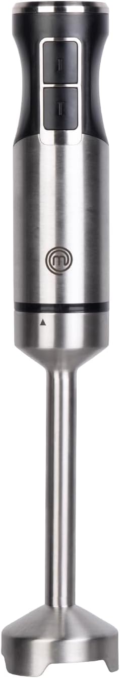 MasterChef Immersion Blender Handheld, Hand Blender Stick, 400W Motor | Stainless Steel Blending Stick Emulsifier to Puree for Baby Food, Soup etc, Variable Speed Control & Turbo Boost, Easy Clean