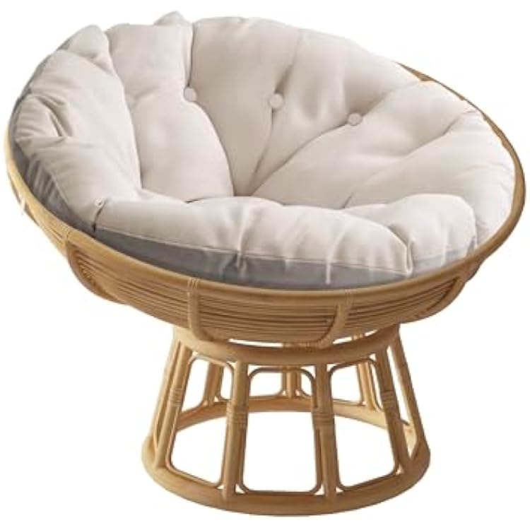 Egg Chair Cushion with Headrest Indoor and Outdoor Rocking Chair Seat Cushion for Wicker Chair Hanging Chair Cushion Booster Floor Pillow Cushion Patio Garden Furniture Cushion Off White