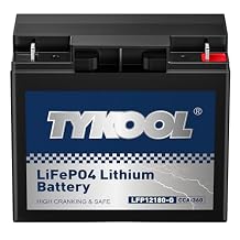TYKOOL 12180-G LiFePO4 Powersports Battery, 360CCA,8Ah,Built in BMS,Compatible with generator battery