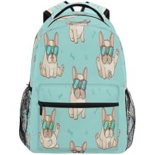 Kigai Cute Dogs Laptop Backpack for Men Women, Water Resistant College Backpack with Multiple Pockets, Travel Backpack Bookbag for School Work Business Casual Daypack