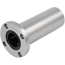 Aexit LMF25LUU 25mm Linear Bearings Inner Dia Round Flange Type Linear Motion Ball Linear Ball Bearings Shaft Bearing