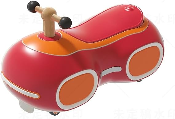 Wiggle car, Wiggle Car Ride On Toys Light Music & Under-Seat Storage Foot-to-Floor Sliding Safe Sturdy Push Cars Swing Card(Rot)