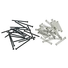 KAISH Pack of 20 Bass Guitar Mounting Screws and Springs for Precision P or J Bass and P90 Soap Bar Pickups - Black