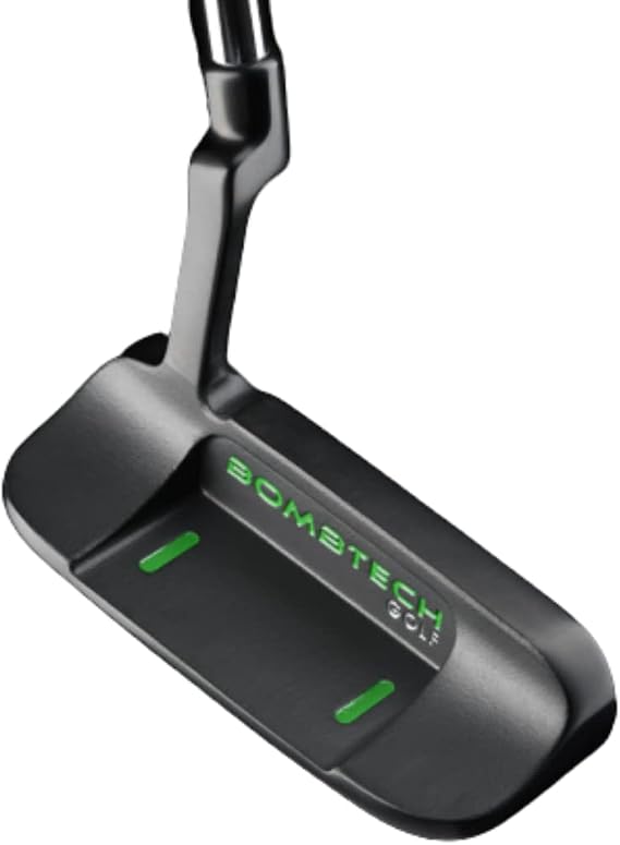 BombTech Golf Traditional Blade Putter - High MOI | Features 2 alignment aids to help in better aim. Designed to hit where you want with the feel of a traditional blade.