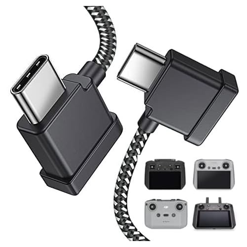 1FT USB C to USB C Remote Controller Cable for IPhone 171615, DJI Mavic 3, Mini 23Mini 4 Pro5 Pro, Air 2S, Mavic Air 2, DJI RC-N1, RC Pro to PhoneTablet Cable 90 Degree OTG Data Cord Accessories