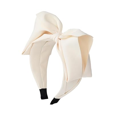 Red Bow Headband For Women Black Knot Hair Bands Big Bowknot Hair Hoop Knotted Wide Turban Headbands Hair Band Bows Hair Accessories Beige
