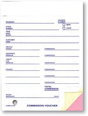 3-Part Commission Voucher (Form CV-59) (100 per Pack)