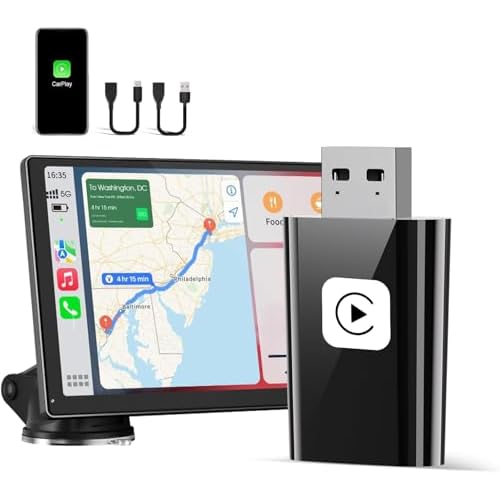 Wireless Carplay Adapter for Apple, 2025 2 in 1 Smallest Stable Universal Wireless carplay Adapter Fast Convert Factory Wired to Wireless CarPlay Dongle Cars for iOS for auto