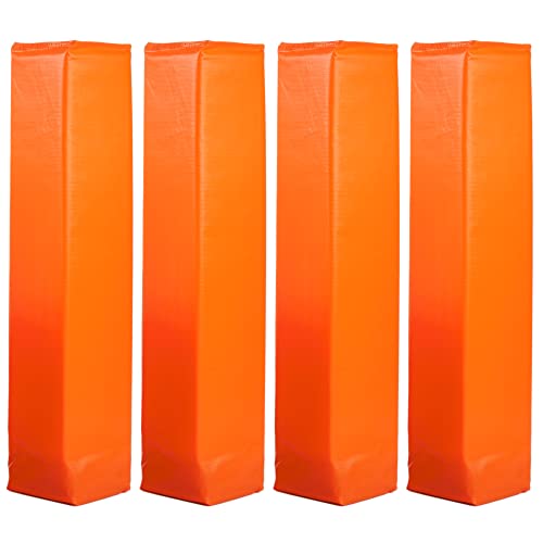 Crown Sporting Goods Anchorless Weighted Football Pylons Set of 4, Orange